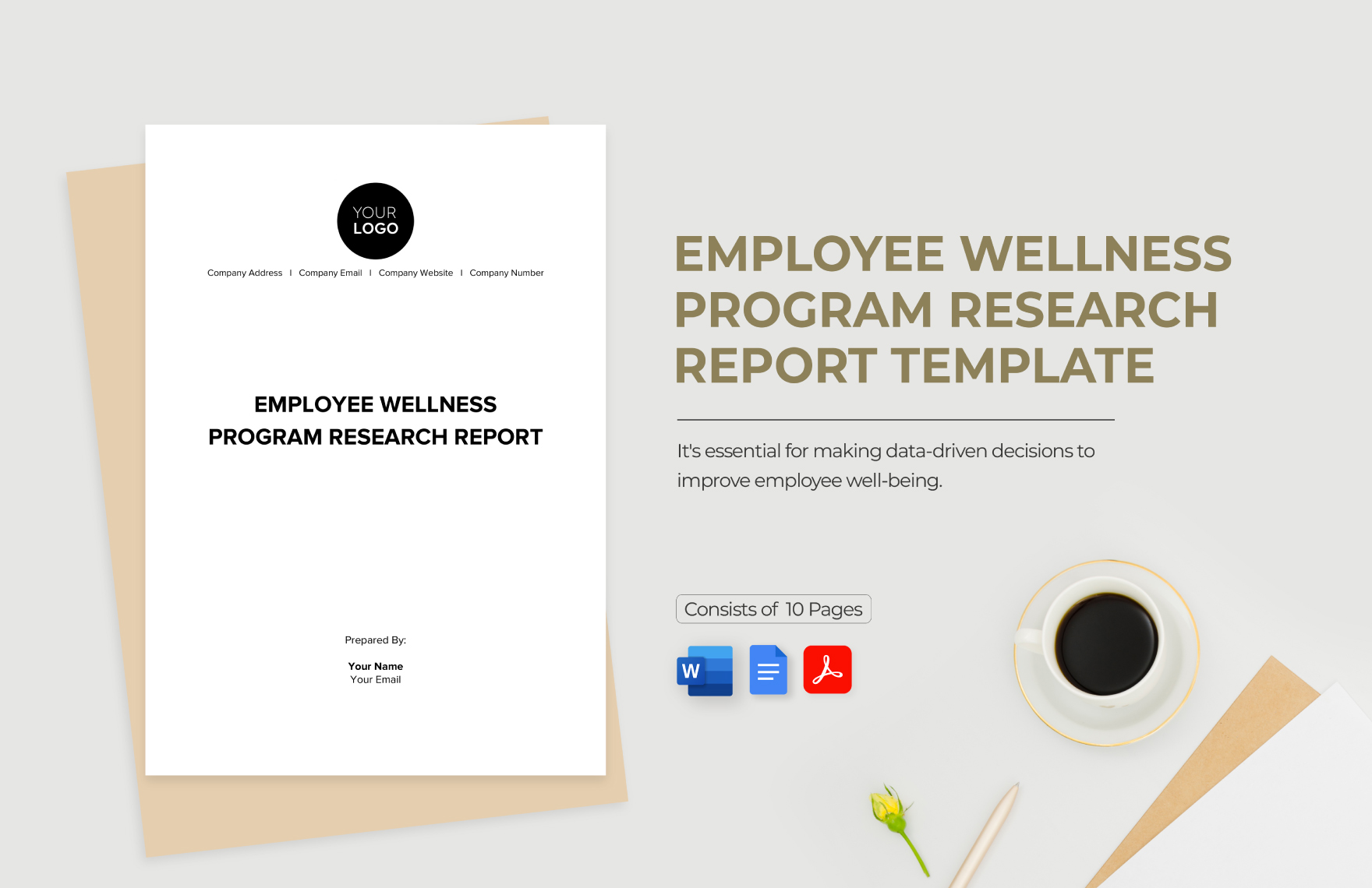 Employee Wellness Program Research Report Template