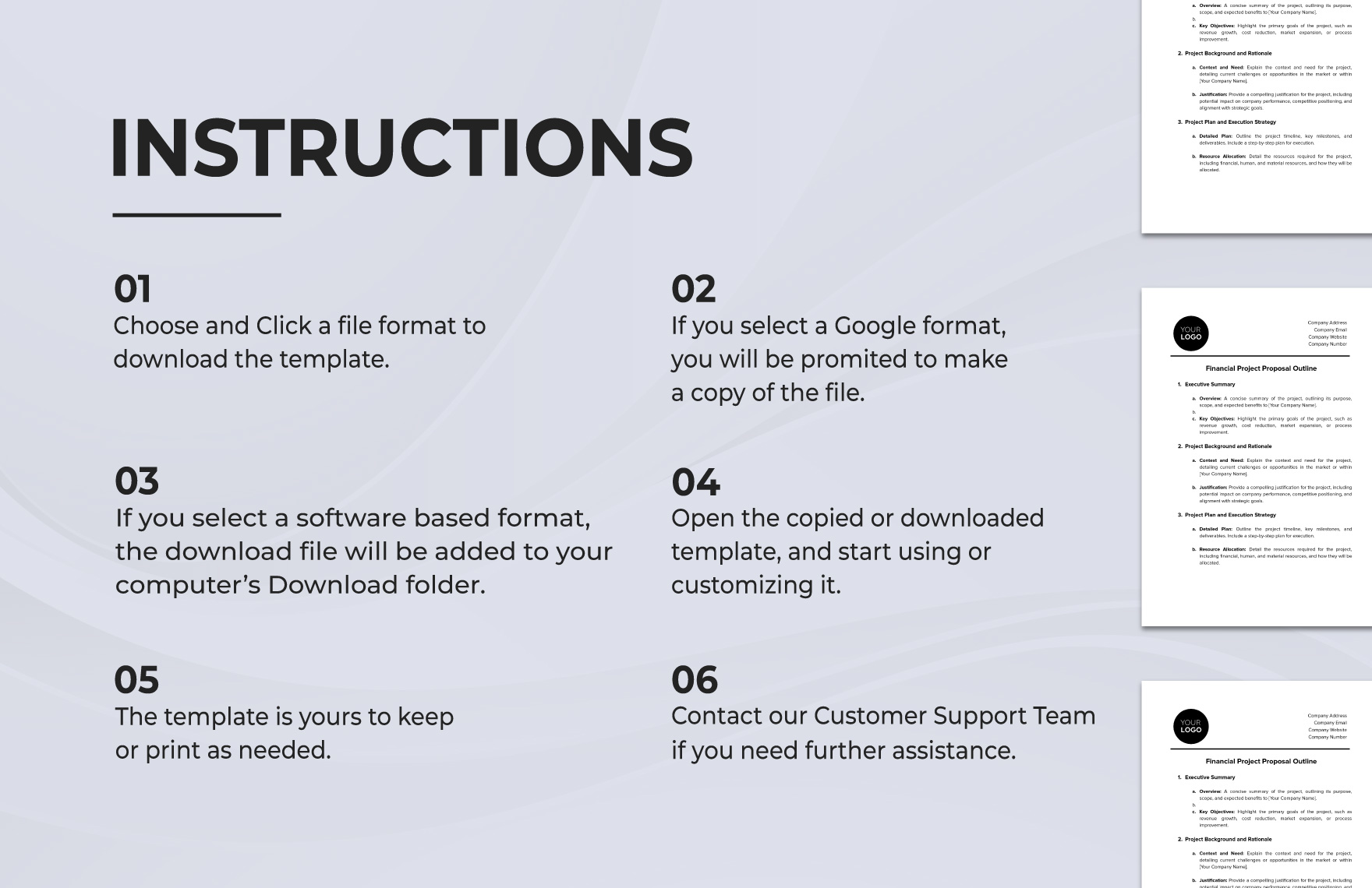 Financial Project Proposal Outline Template