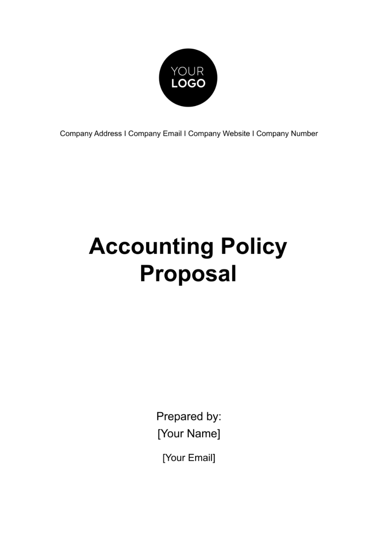 Free Accounting Policy Proposal Template