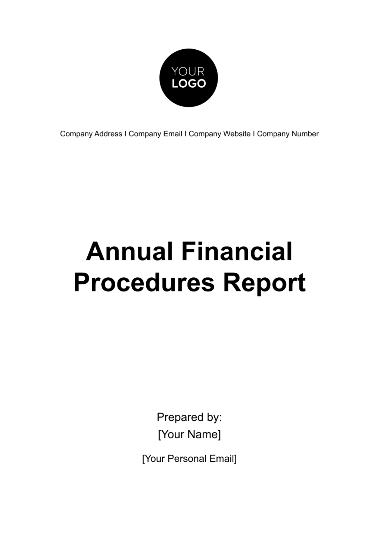 Free Annual Financial Procedures Report Template