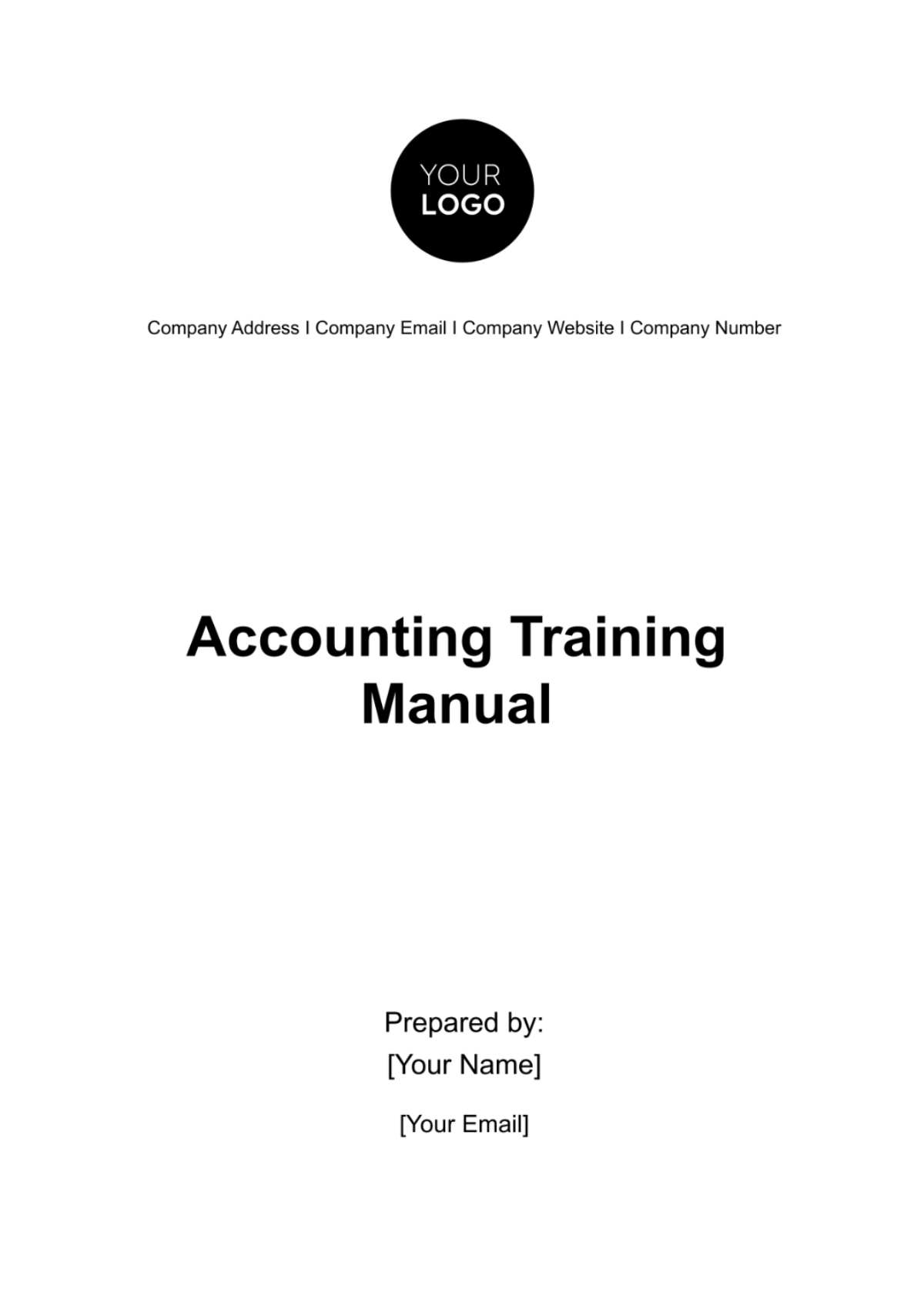 Free Accounting Training Manual Template