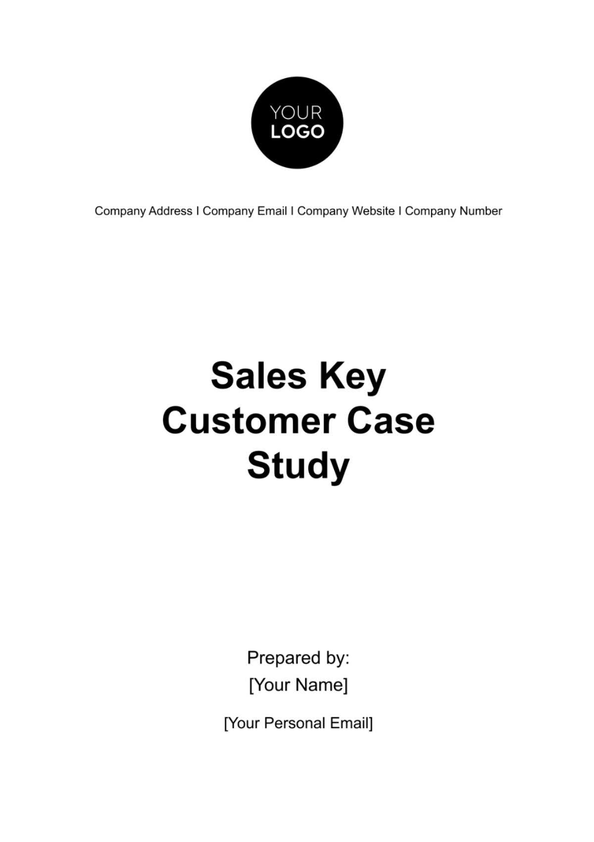 Free Sales Key Customer Case Study Template