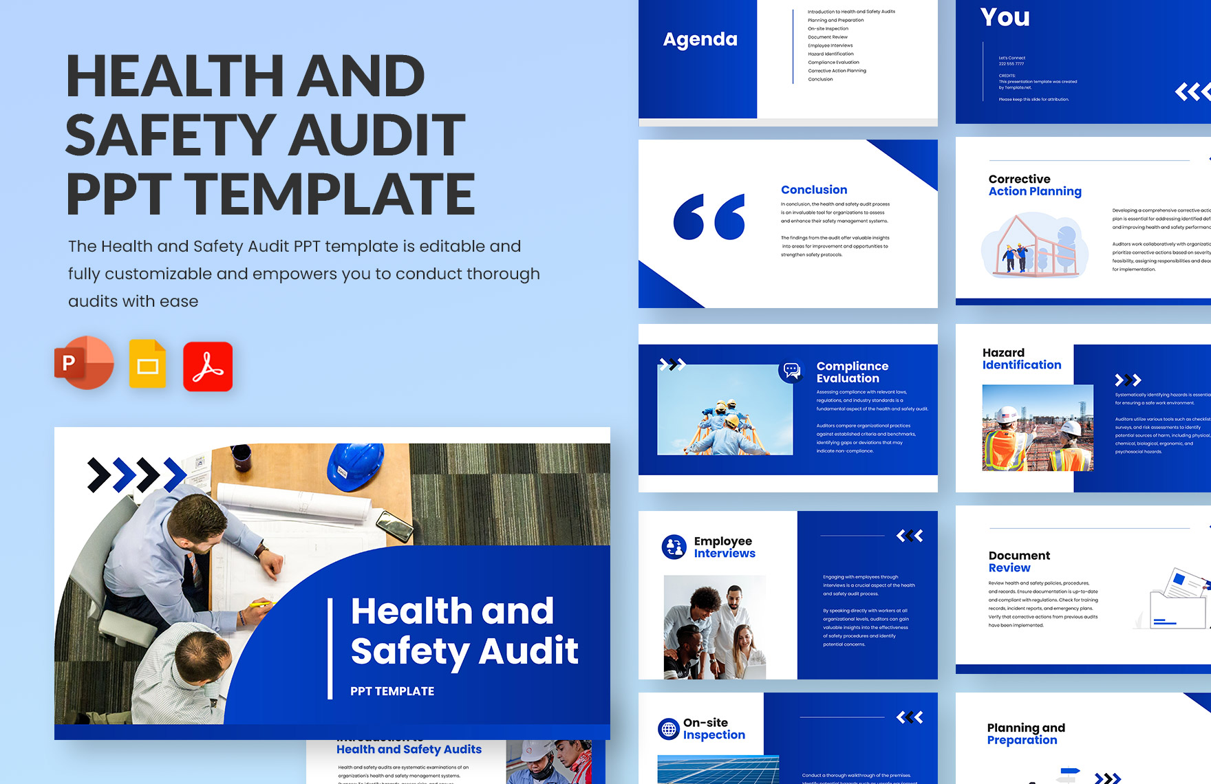 Health and Safety Audit PPT  Template