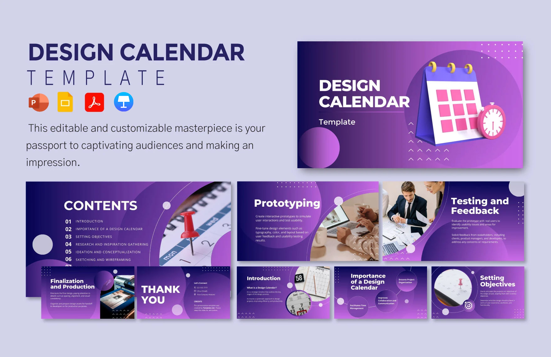 Design Calendar Template