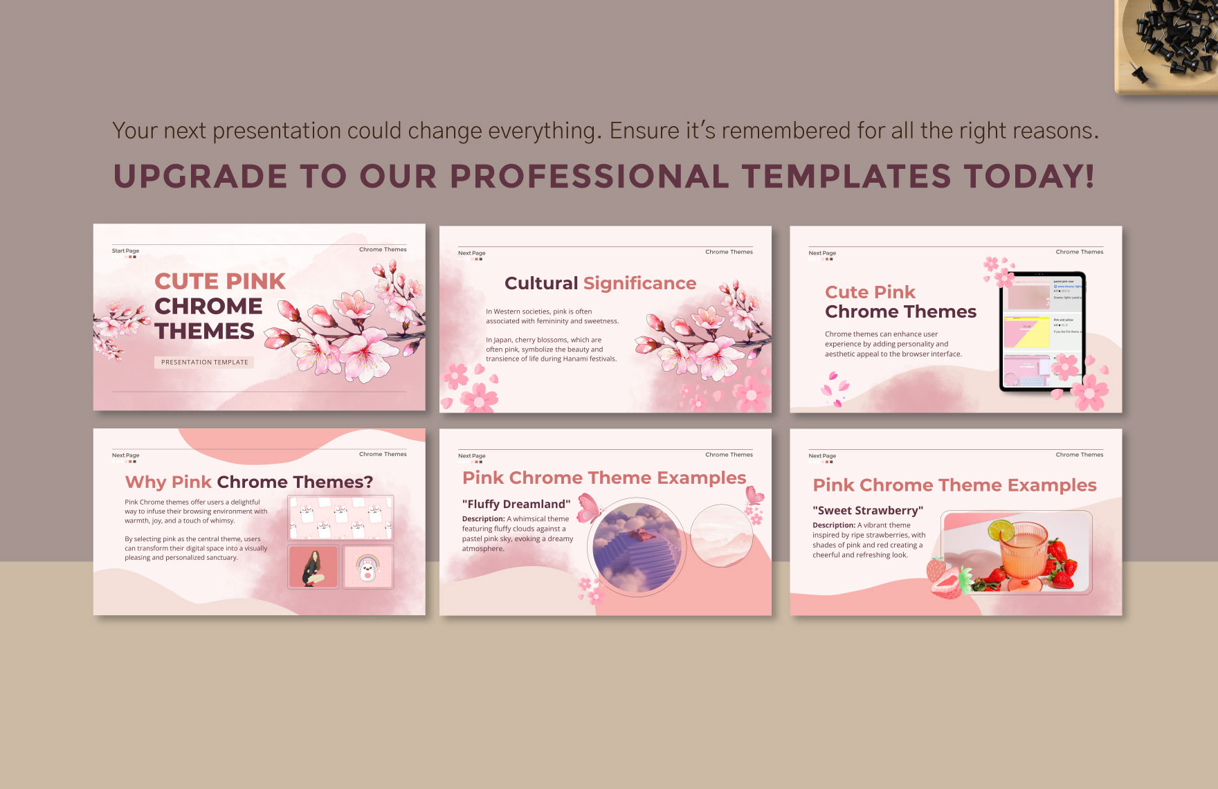 Cute Pink Chrome Themes Template