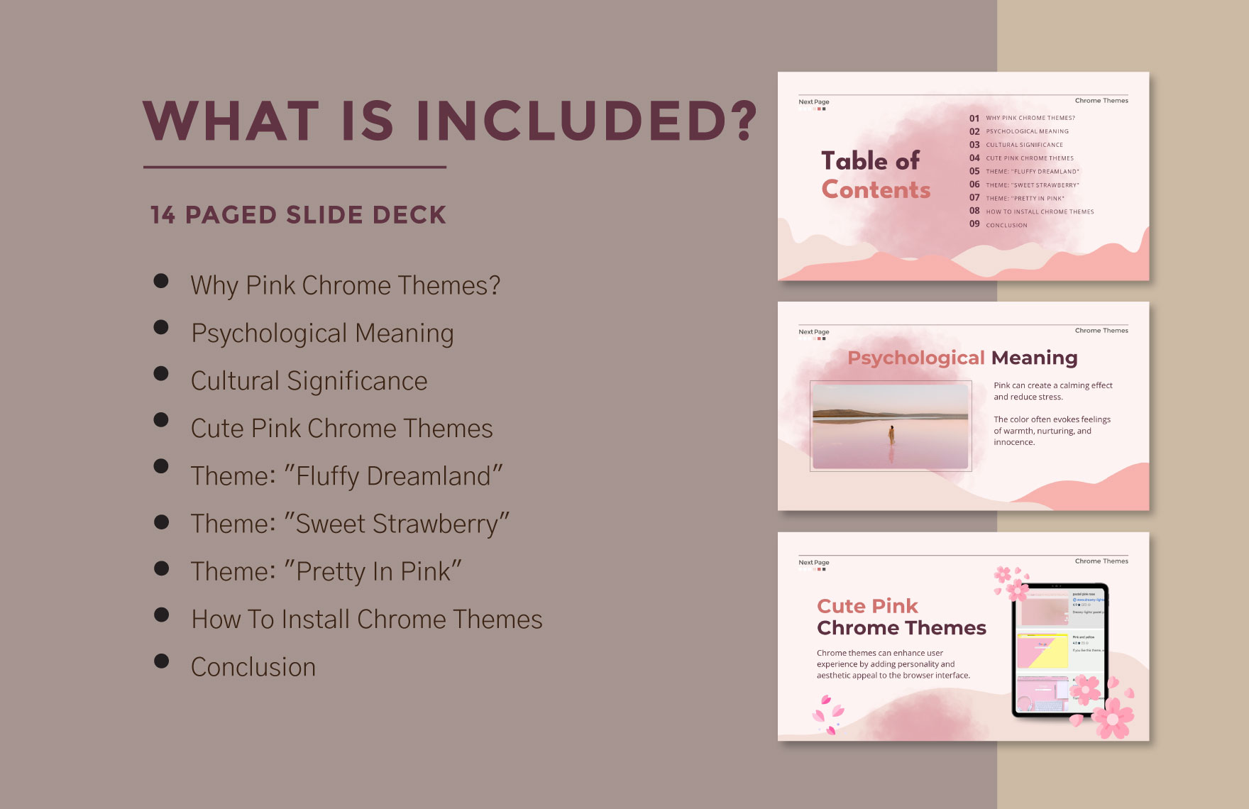 Cute Pink Chrome Themes Template