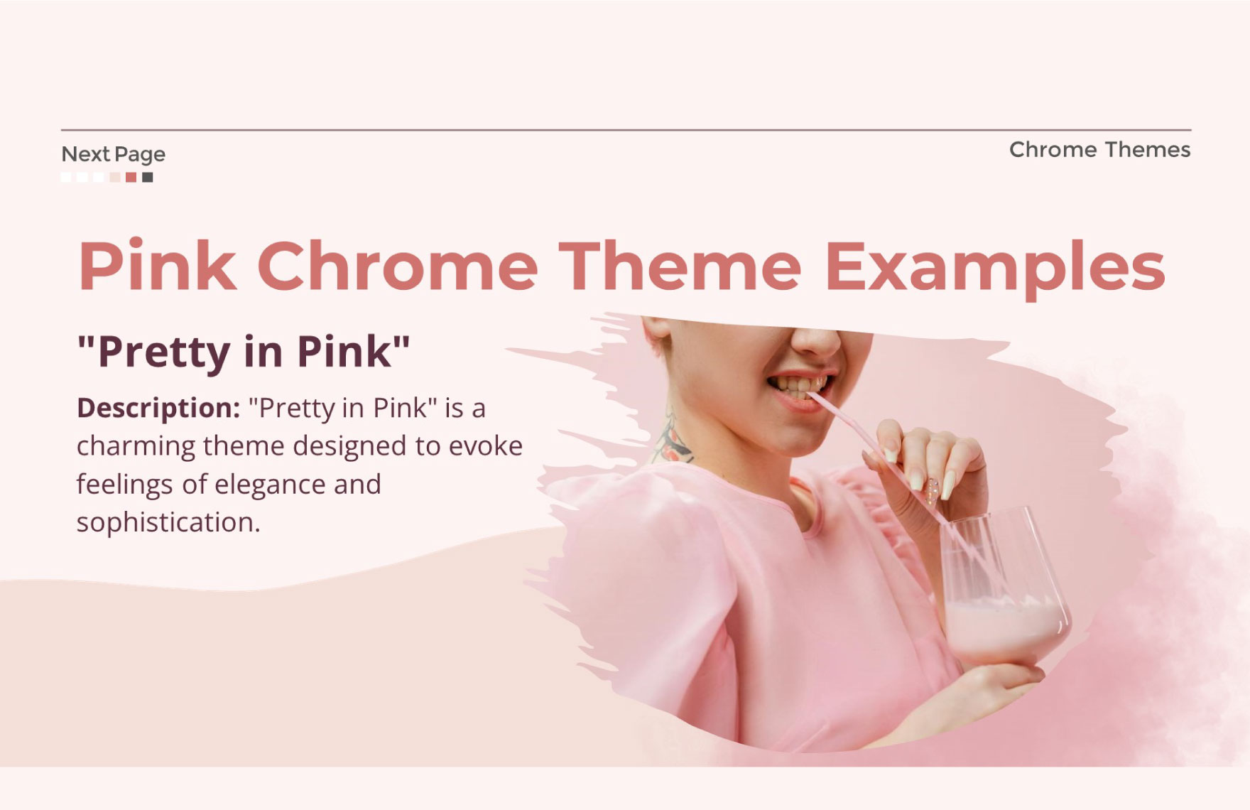 Cute Pink Chrome Themes Template