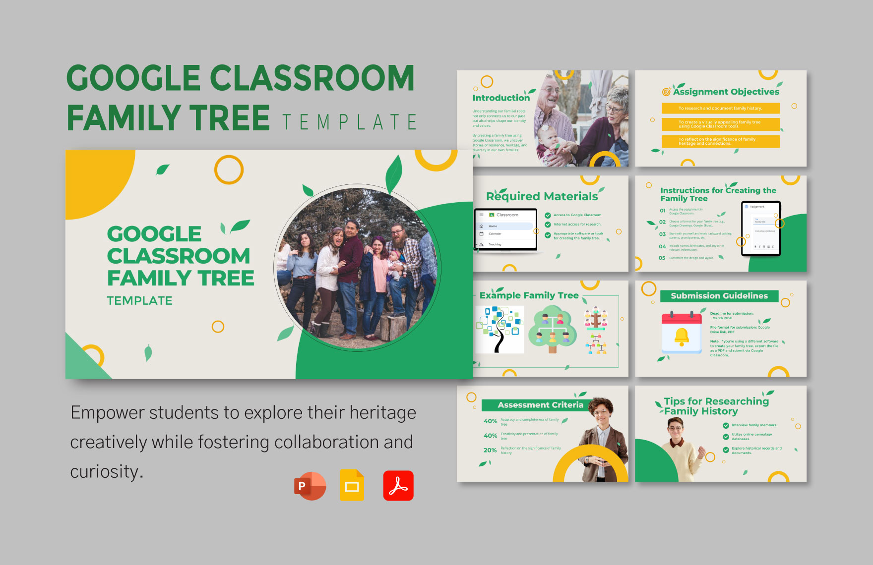 Google Classroom Family Tree Template