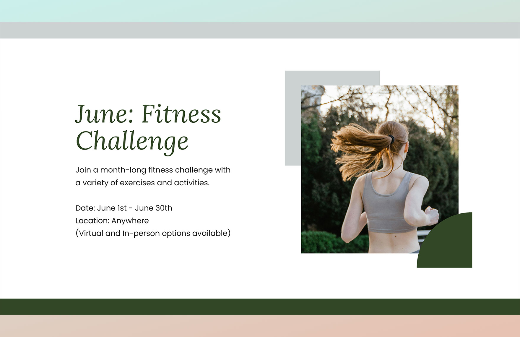 Wellness Calendar Template