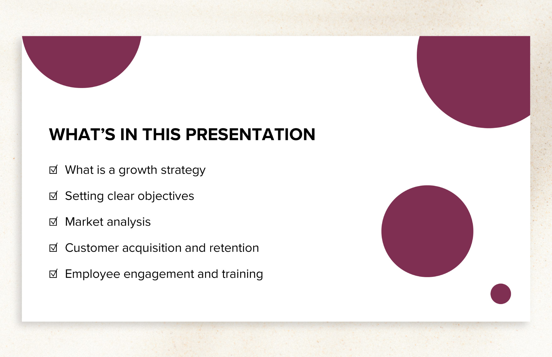 Growth Strategy Roadmap Presentation Template