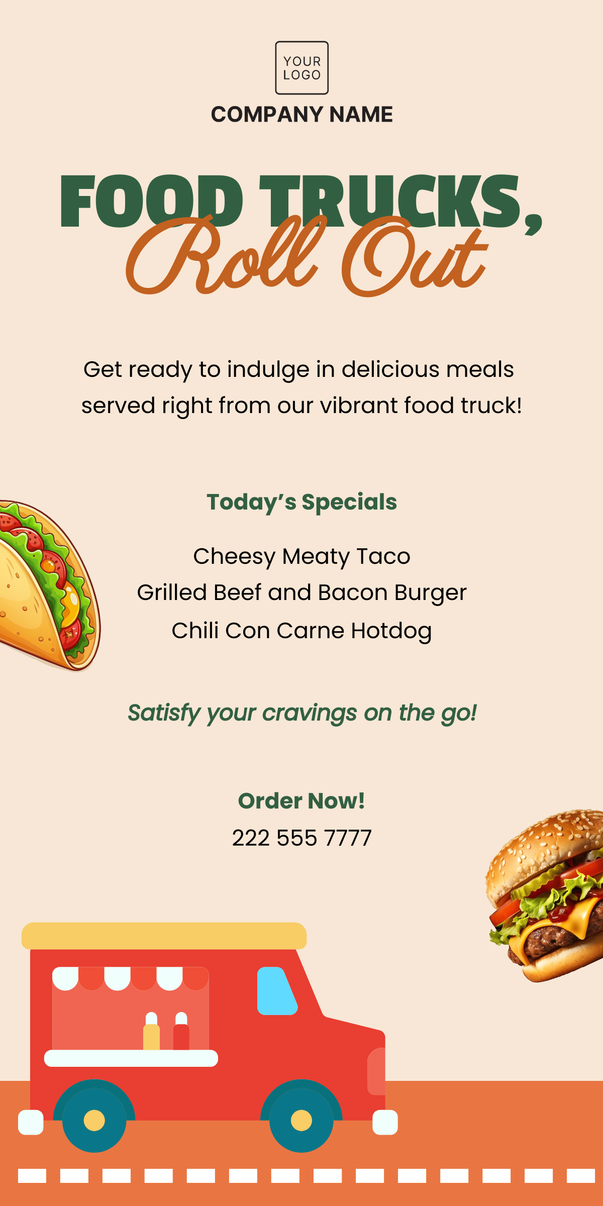 Free Food Truck Banner Template