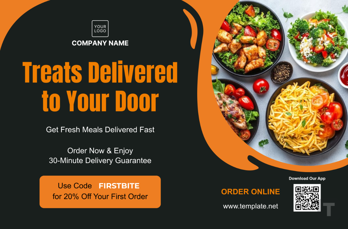 Free Food Delivery Banner Template