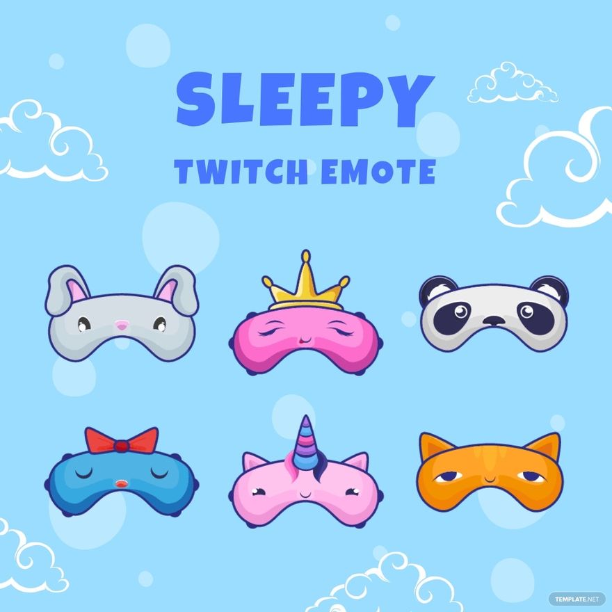 Free Sleepy Twitch Emote Template to Edit Online