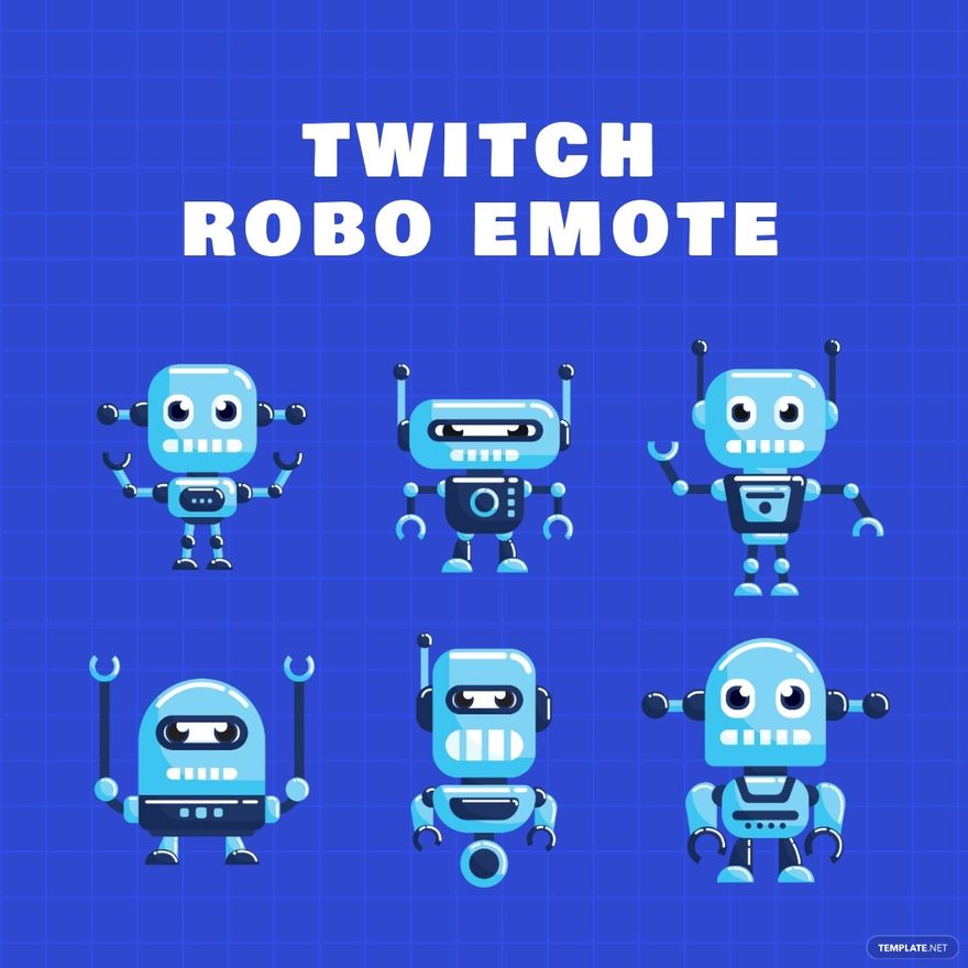 Free Twitch Robo Emote Template to Edit Online