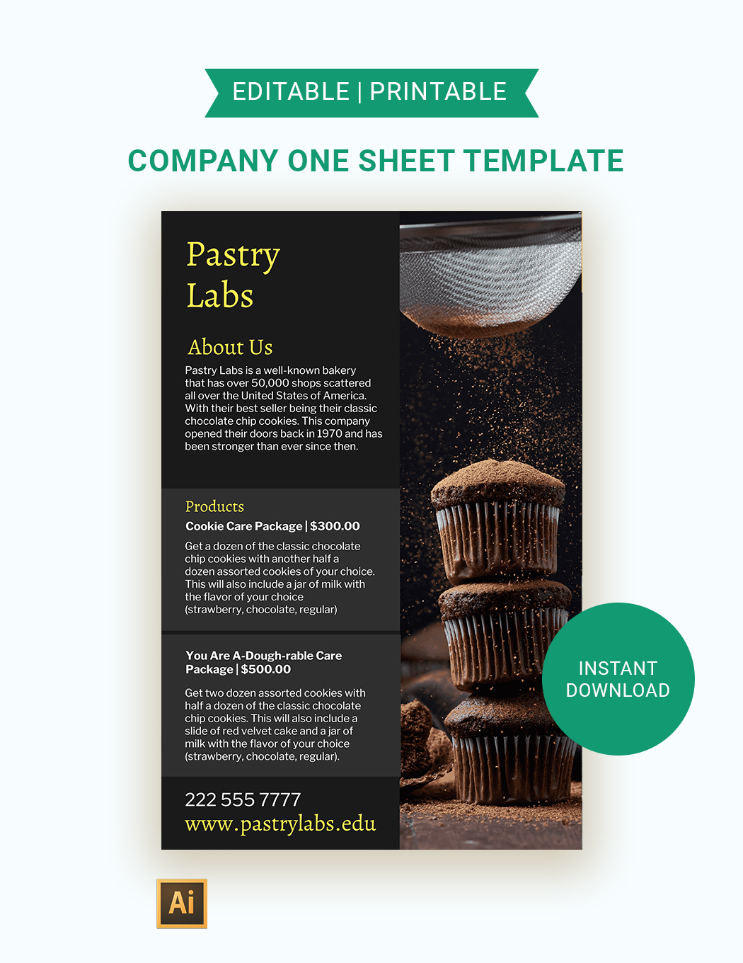 Company One Sheet Template in Illustrator, Publisher, Word, Google Docs - Download | Template.net