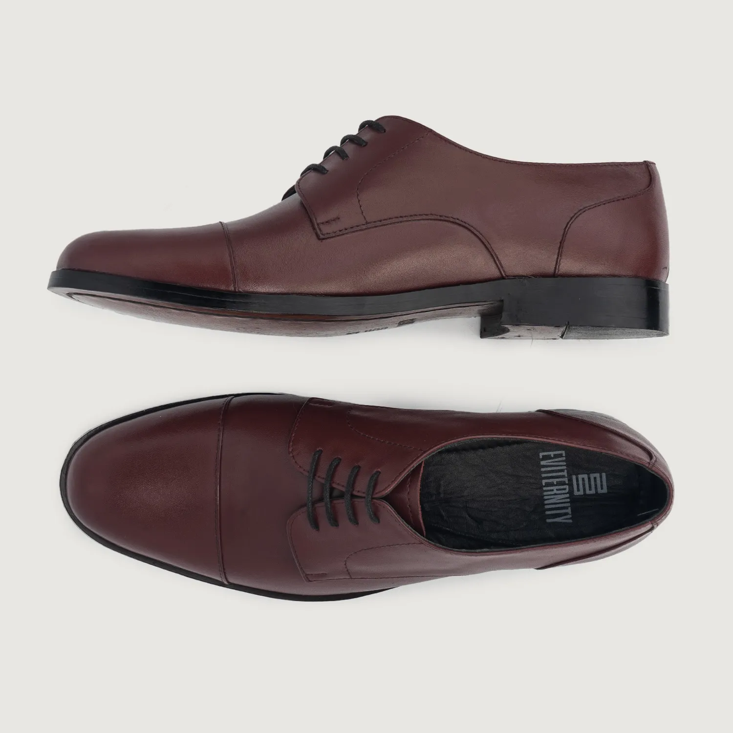 Attorney Derby Maroon Leather Shoes For Men - The Jacket Maker 3