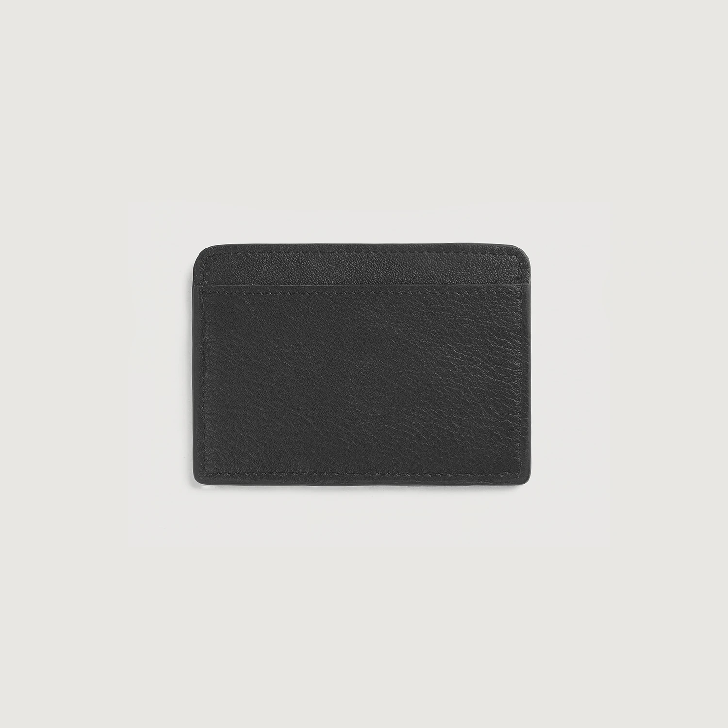 Karl Black Leather Card Holder Back