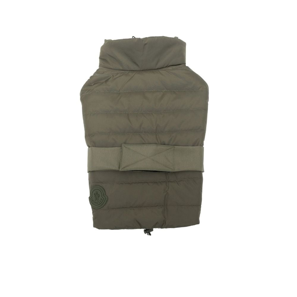 Moncler X Poldo Dog Couture Green Padded Dog Vest In Grün