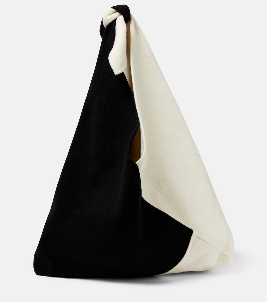 Gabriela Hearst Hildegard Cashmere Tote Bag In Black/ Ivory