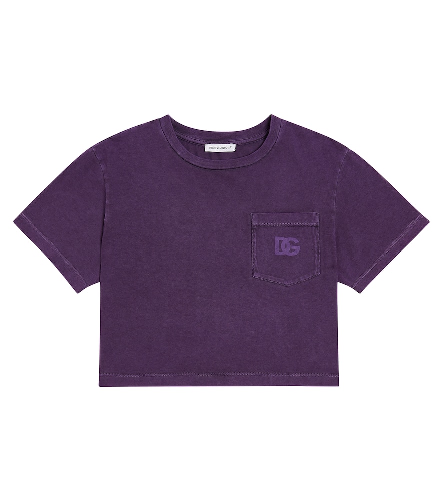 Dolce & Gabbana Kids' Cotton Jersey T-shirt In Purple