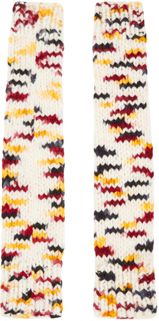 Gabriela Hearst Multicolor Rib Arm Warmers In Fms Fire Multi Space