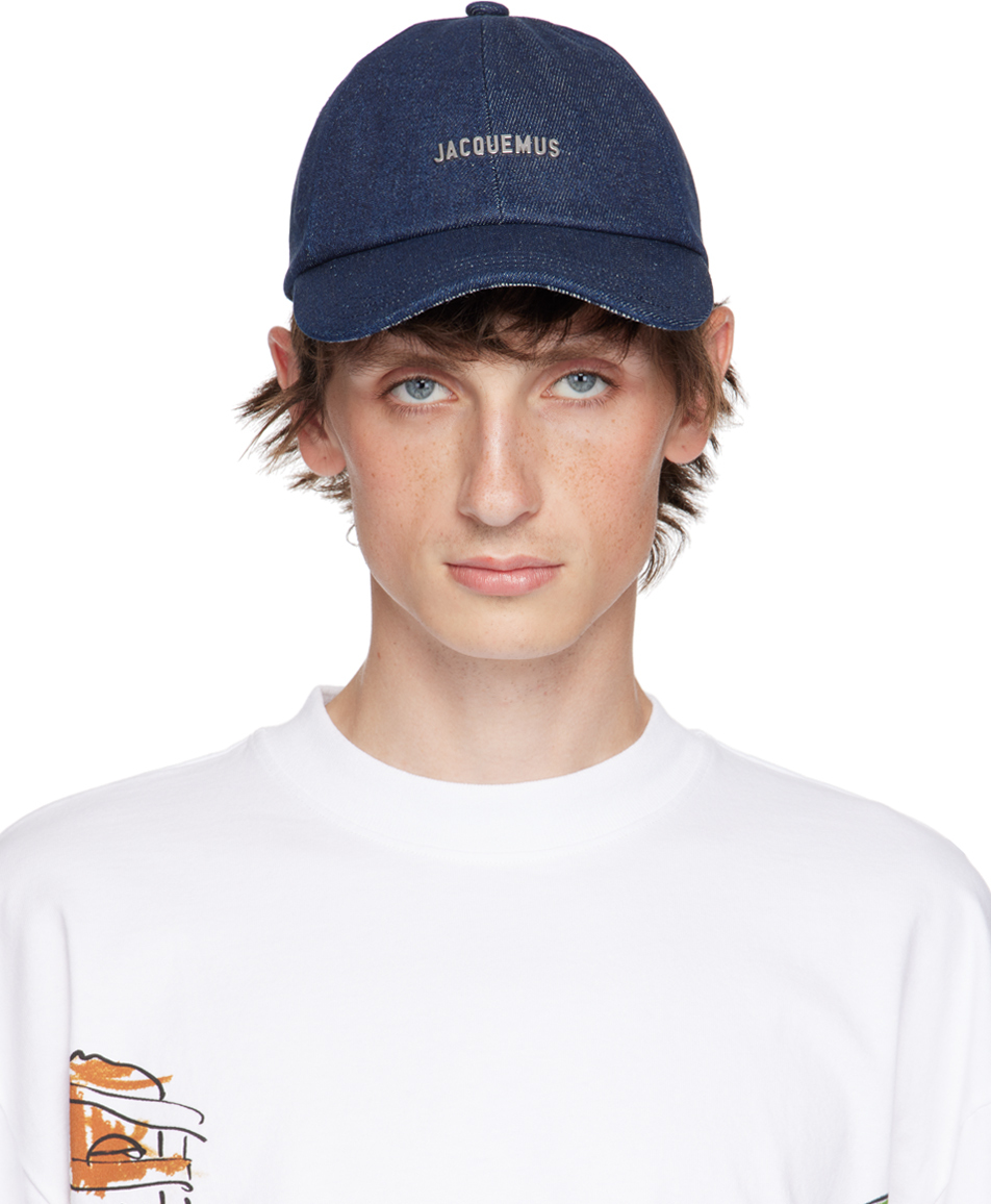 JACQUEMUS NAVY LA CASA 'LA CASQUETTE GADJO' DENIM CAP 