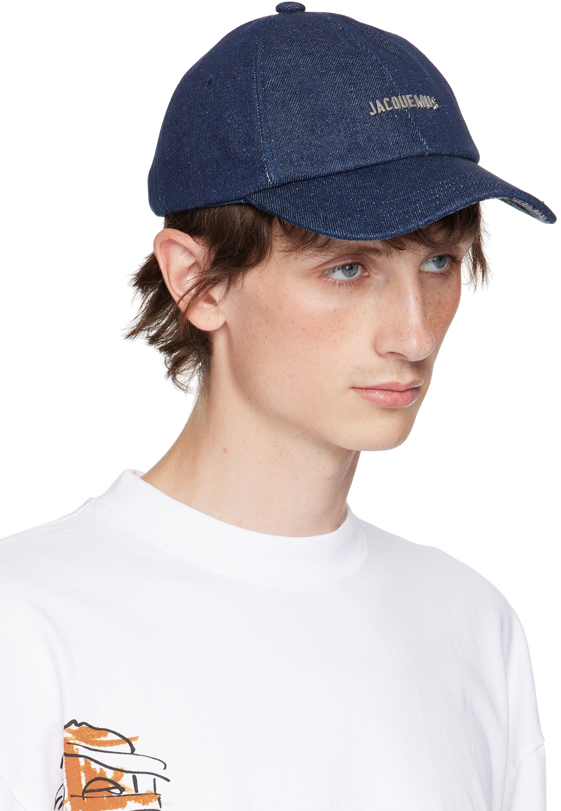 JACQUEMUS NAVY LA CASA 'LA CASQUETTE GADJO' DENIM CAP 