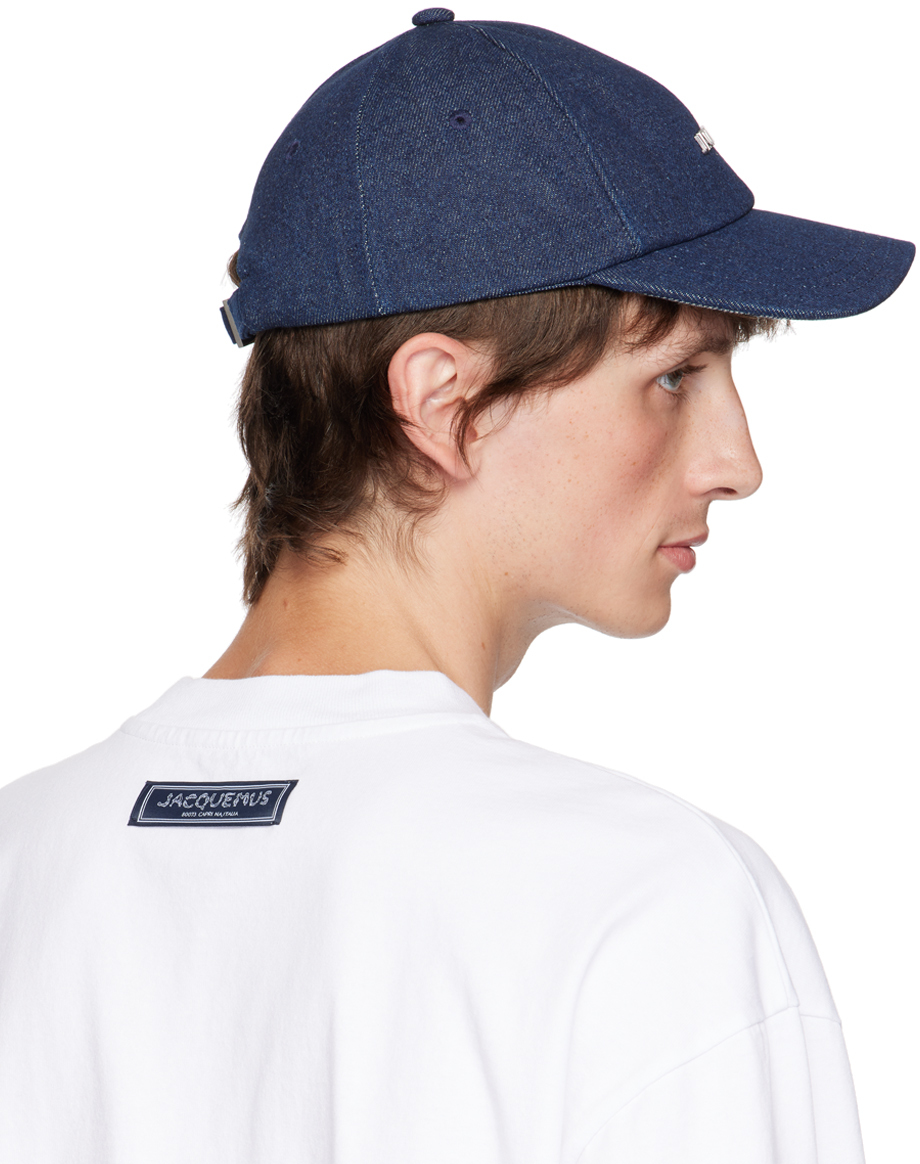 JACQUEMUS NAVY LA CASA 'LA CASQUETTE GADJO' DENIM CAP 