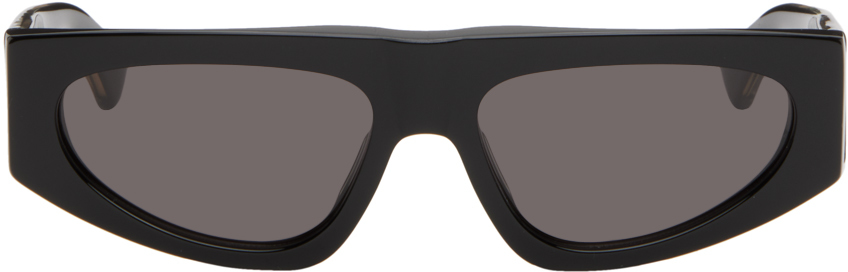 Bottega Veneta Black Rectangular Sunglasses