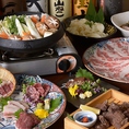 【2時間飲み放題付き】熊本馬刺しと極上馬肉のしゃぶしゃぶコース 全6品7000円！馬刺屋マサシの極み！熊本馬刺しと桜肉のしゃぶしゃぶのコースです。馬肉の全てをお楽しみ頂けます。