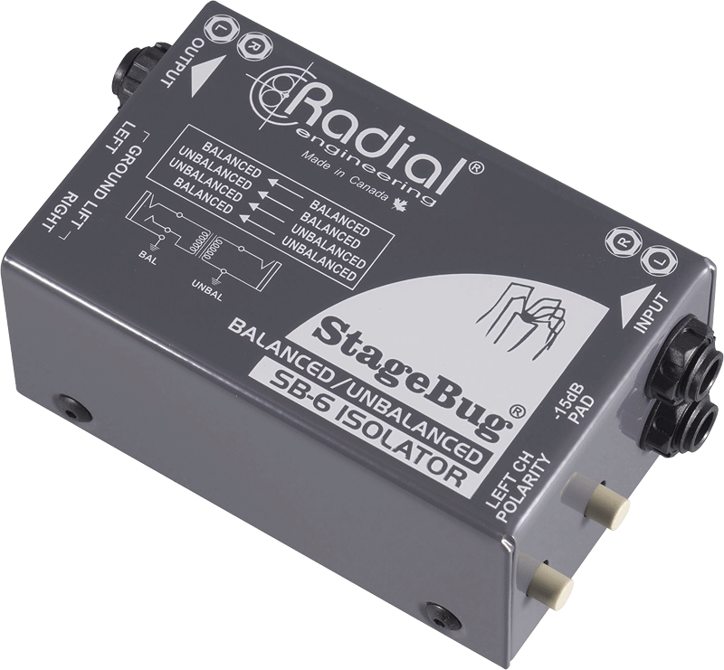 RADIAL StageBug SB-6 Isolator 発売！バランスとアンバランス信号に対応するアイソレーター