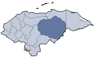 Location of Olancho department