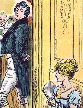 Mr. Darcy and Elizabeth Bennet by C. E. Brock (1895) She is tolerable, but not handsome enough to tempt me.