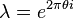 \lambda = e^{2 \pi \theta i} \,