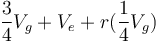 \frac{3}{4}V_g + V_e + r({\frac{1}{4}V_g})