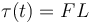 \tau(t) = FL\,