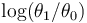 \log ( \theta_1/\theta_0 )