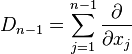 D_{n-1}=\sum_{j=1}^{n-1}\frac{\partial}{\partial x_{j}}