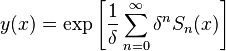 y(x) = \exp\left[\frac{1}{\delta}\sum_{n=0}^\infty \delta^nS_n(x)\right]