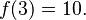 f(3)=10.