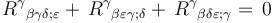 R^\gamma{}_{\beta\gamma\delta;\varepsilon} +  \,  R^\gamma{}_{\beta\varepsilon\gamma;\delta} +  \,  R^\gamma{}_{\beta\delta\varepsilon;\gamma} =  \,  0