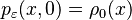 p_\varepsilon (x,0) = \rho_0(x) \, 