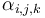 \  \alpha_{i,j,k} 