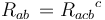 R_{ab} \, = {R_{acb}}^c