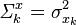 \mathit{\Sigma}^x_k = \sigma^2_{x_k}