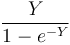 \frac{Y}{1-e^{-Y}}