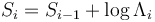 S_i=S_{i-1}+ \log \Lambda_i 