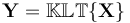  \mathbf{Y} = \mathbb{KLT} \{ \mathbf{X} \} 