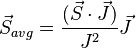 \vec S_{avg} = \frac{(\vec S \cdot \vec J)}{J^2} \vec J