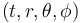 (t,r,\theta,\phi)